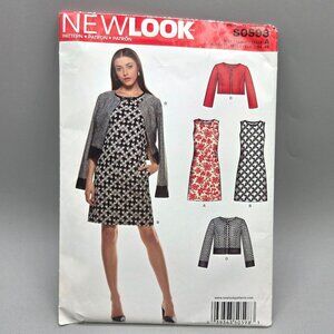 Dress and Jacket Sewing Pattern New Look S0598 Misses Sizes 8-20 UNCUT